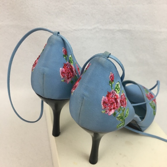 Moschino blue heels sandals size 9.5 - Picture 6 of 8